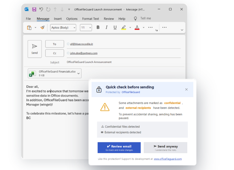 OfficeFileGuard screenshot